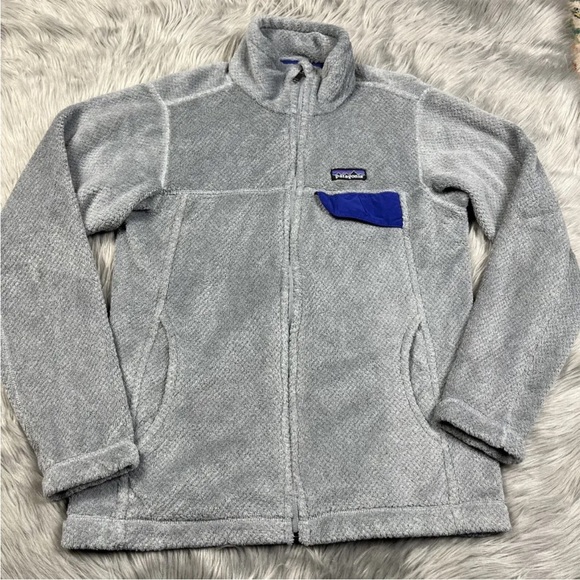 Patagonia Jackets & Blazers - Patagonia Full Zip Retool Jacket Fleece Gray Blue Size Medium